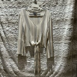 American Eagle Outfitters Tie Waist Blouse